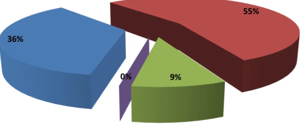 Gráfico n.º 14 . Gráfico representativo do conhecimento da pessoa a quem o  enfermeiro se deve dirigir em caso de transmissão de más noticias, informações  relativamente à doença/hospitalização ou resolução de conflitos 