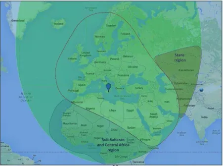 Figura 5 - Zonas de provável interesse do AGS  (RFI, 2014) 