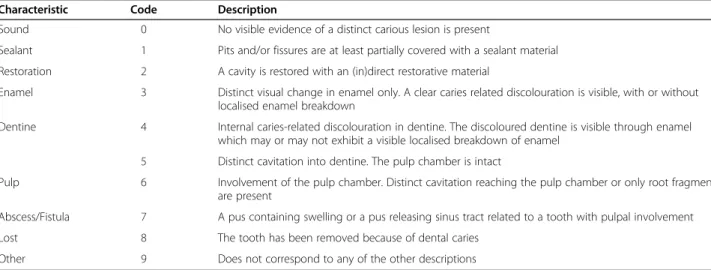 Table 1 The codes and descriptions of the hierarchical CAST instrument