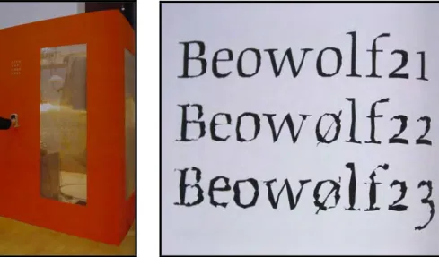 Fig. 4 – “Barcode Scanner”  34       Fig. 5 – “Beowolf typeface” 35              
