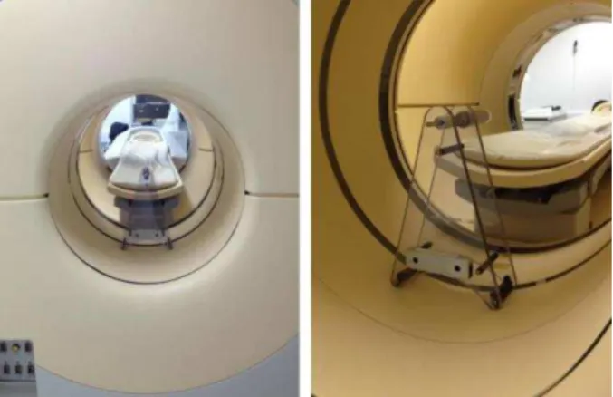 Figura 9 Posicionamento da fonte radioactiva selada de  22 Na para realização do controlo de qualidade do  PET