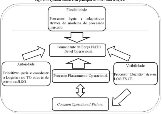 Figura I – Quadro análise com princípos OLCM e suas relações. 