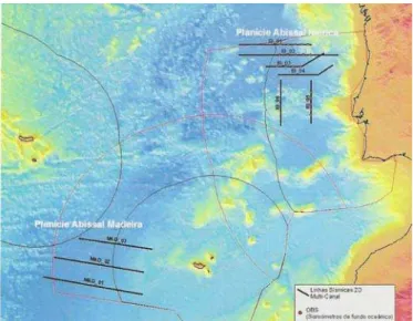 Fig I-3 – Planeamento dos levantamentos geofísicos 