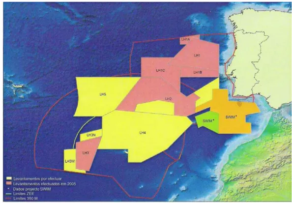 Fig. I-4 – Levantamentos hidrográficos em 2005 