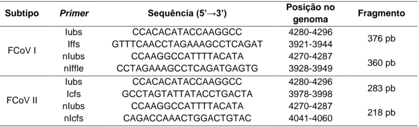 Figura  nº  4  –  Esquema  do  RT-PCR  para  distinção  dos  tipos  I  e  II  de  FCoV
