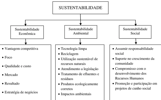Figura 9: Modelo de sustentabilidade empresarial  Fonte: Filho (2010), apud Coral (2002) 