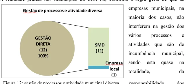 Figura 12: gestão de processos e atividade municipal diversa 