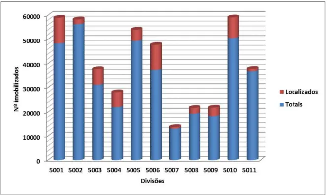 Figura E-1  –  Imobilizados localizados por Divisão (Fonte: SIG) 