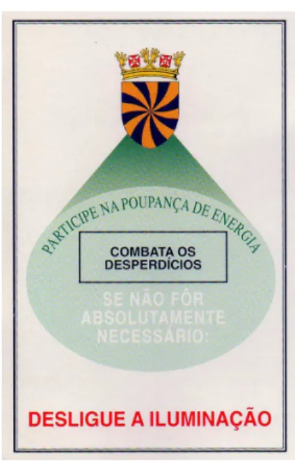 Figura 6 – Autocolante de campanha  de sensibilização de consumo de energia (GAEMFA) 