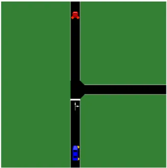 Figure 5.4: Vehicle turning right upon being informed of network congestion