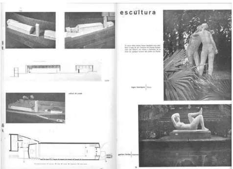 Figura 4. Imagem resultante da montagem de duas  páginas pertencentes ao Boletim “Arte Portuguesa-  Boletim da Escola Superior de Belas Artes do Porto,  n  2 e 3, anos lectivos 1951-52, 1952-53”