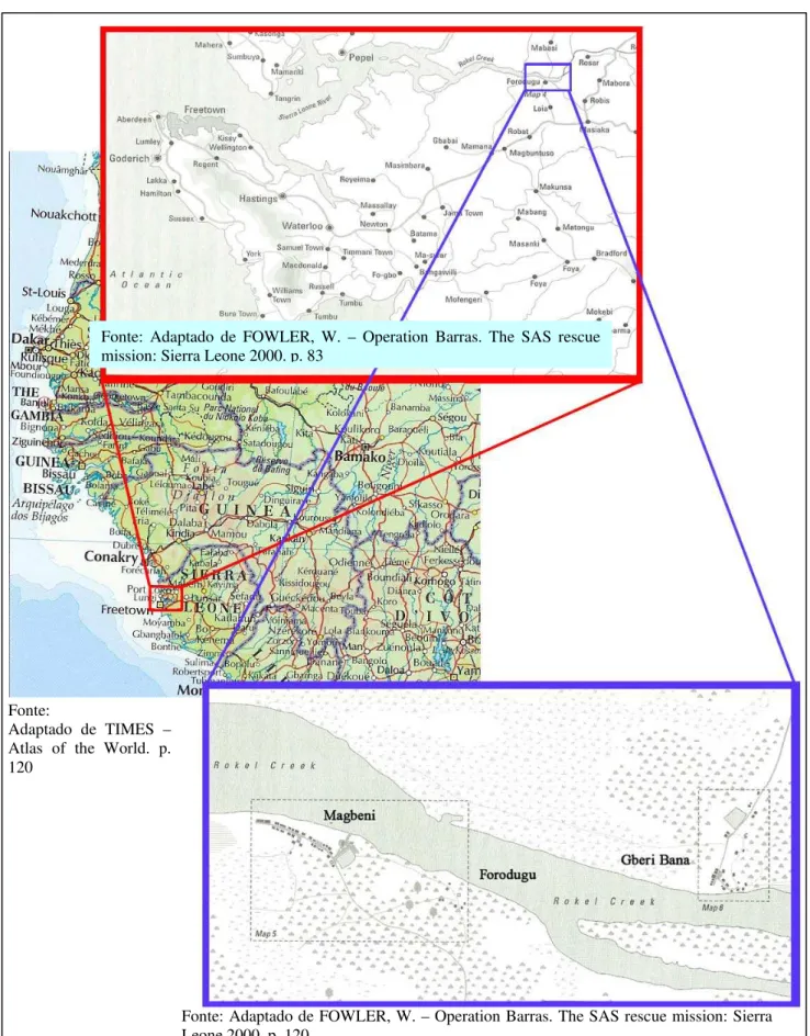 Figura I1 - Mapa da Serra Leoa e área da Operação BARRAS 