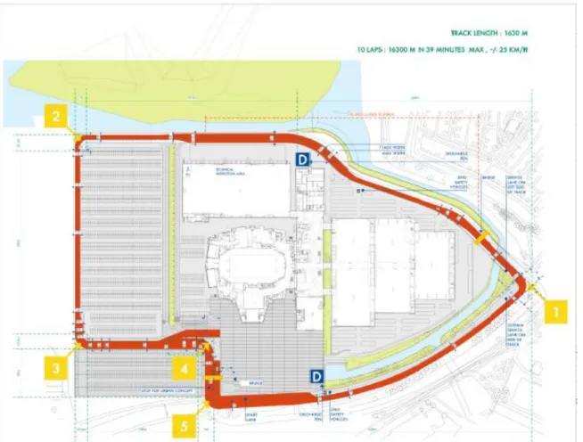 Figure 1.2 - Track plan of SEM® at Rotterdam. 