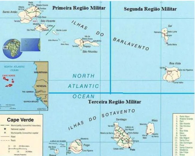 Figura 1: Mapa de Cabo Verde 