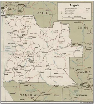 Figura n.º 1 - Mapa de Angola. 