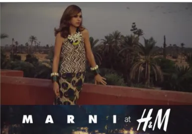 Figura  8.Imagem  da  campanha  televisiva  Primavera/Verão  2012  da  colaboração  da  cadeia  H&amp;M  com  a  marca Marni