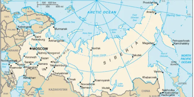 Figura 1 – Mapa da Federação Russa 
