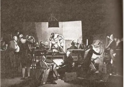 Figura 10: Aula de desenho com modelo-vivo na Academia de Viena, M.F. Quadal , c. 1750 18 