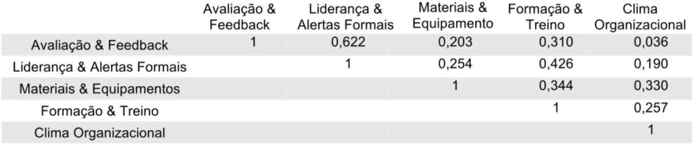 Tabela 2. Itens agrupados por dimensão 