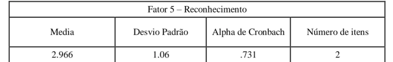 Tabela 6- Fator 6 Ambiguidade e Incerteza  Fator 6 – Ambiguidade e Incertezas  