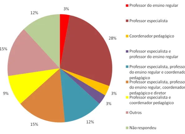 Figura 6. Profissional responsável pelos serviços e atendimentos familiares, conforme relatado  pelos dirigentes das Secretarias de Educação Especial