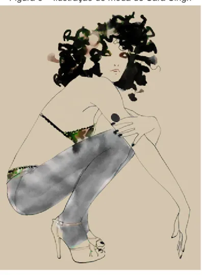 Figura 3 – Ilustração de moda de Sara Singh