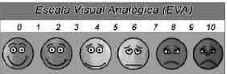 Figura 3 - Escala Visual Analógica de Dor. Fonte: Figueiredo, R. 