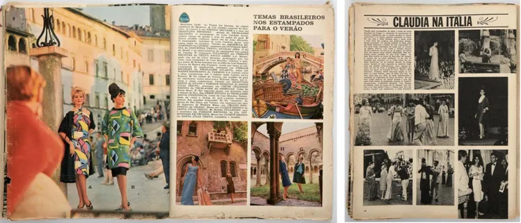 Fig. 5 e 6 - Revista Claudia, setembro de 1963. ‘Brazilian Look’ na Itália. Acervo Edu Rodrigues