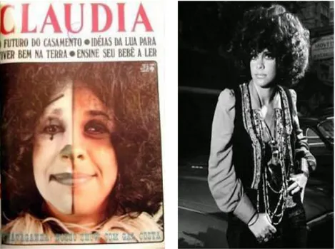 Fig. 14 e 15 - Capa da revista Claudia e fotografia promocional de Gal Costa. 