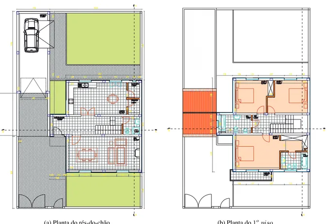 Figura 3.7: Plantas do projeto de arquitetura da moradia em BA (versão final)