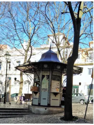 Figura 2 - Quiosque da cidade de Lisboa localizado na Praça das Flores. 