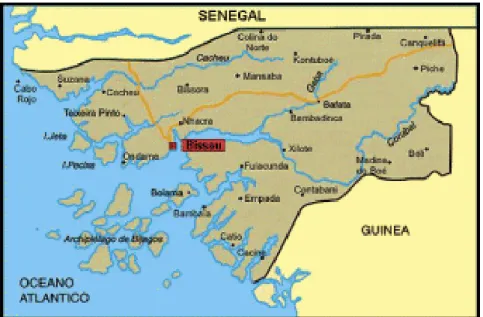 Figura nº 3: Mapa da Guiné-Bissau. 