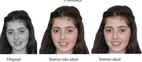 Figura 15 – Fotografias com as diferentes fases de edição fotográfica da Constança. 