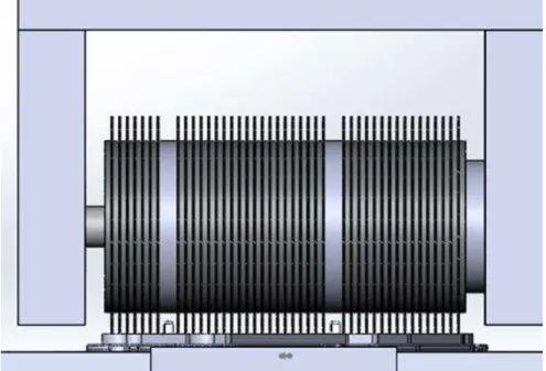 Figura 3.4 - Espaçamento nas lâminas de corte segundo o projeto. 