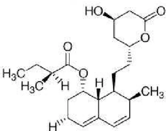 Figura 1. Estrutura molecular da compactina, adaptado de Endo (2010) 