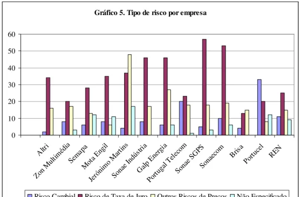 Gráfico 5. Tipo de risco por empresa
