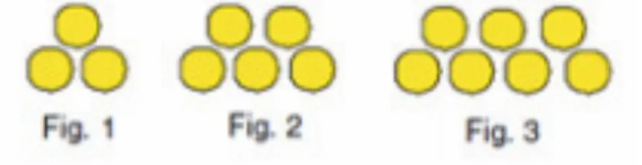 Figura 1 - Sequência de círculos apresentadas por Radford  Fonte: Radford (2008) 