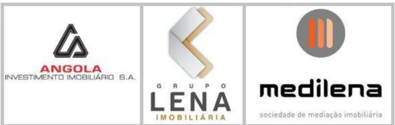 Figura 5 – Logotipos das empresas da área imobiliária (Grupo Lena Imobiliária, 2012). 