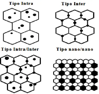 Figura 9  –  Classificação de nanocompósitos cerâmicos formados por dispersão de inclusões  [36]