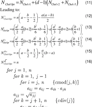 Table  1(b)  presents  the  number  of  floating  point  operations  required  in  each  of  the  tree  phases  described