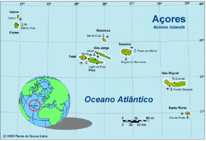 Figura 2.1: Arquipélago dos Açores   Fonte: http://www.eccn.edu.pt 