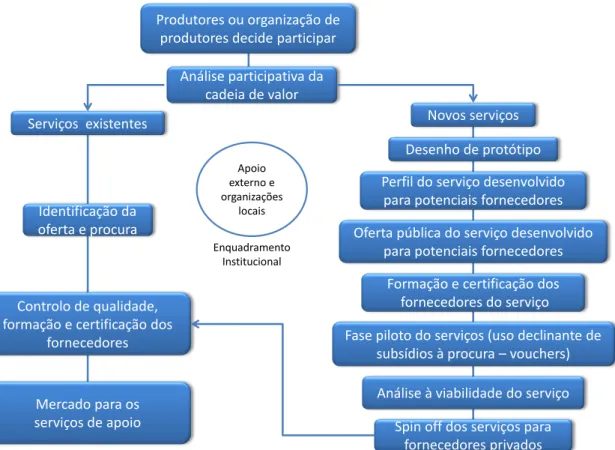 Figura 3. Serviços de desenvolvimento para pequenos produtores locais 