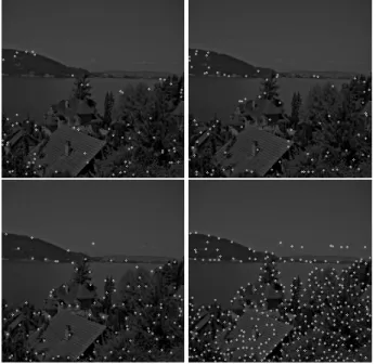 Figure 4. Visual reconstruction (top-right) based on lowpass filtering (top-left) and line/edge interpretations (bottom).