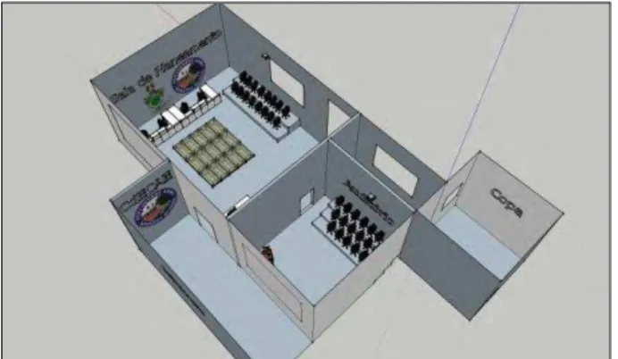 Figura nº 10 - Vista panorâmica da Sala de Planeamento e Operações  Fonte: (Escola Prática de Infantaria, 2012)