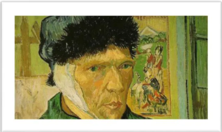Figura 1 -“Auto-retrato com a orelha cortada”, Vincent Van Gogh, óleo sobre tela, 60x49, jan