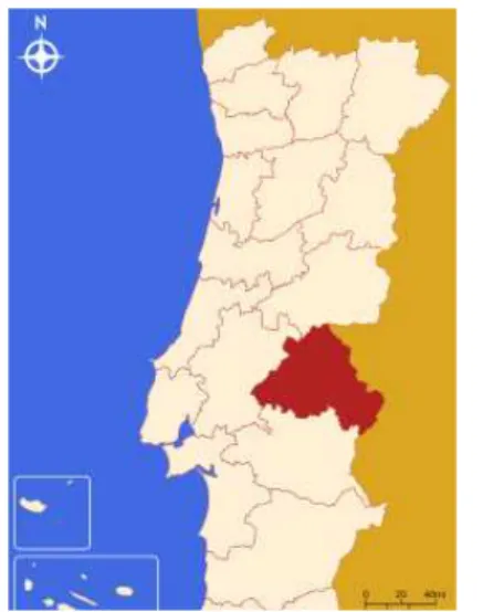 Figura  3:  Localização  Geográfica  do  Concelho Portalegre  –  Fonte Wikipédia 