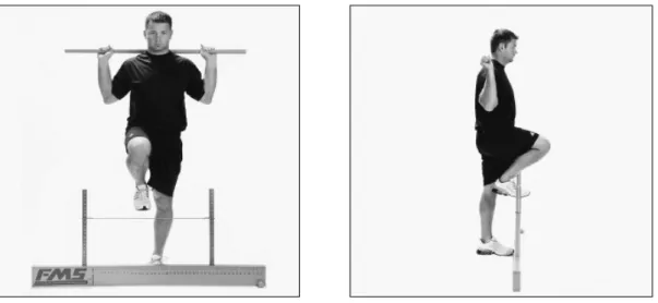Figura 2 – Hurdle Step com vista frontal e lateral (Cook et. al., 2011) 