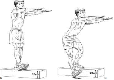 Figura 4 – one leg squat (A) posição incial, (B) posição Final. (Liebenson, 2014) 