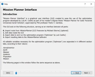 Figure 33 – Bottom section of the interface