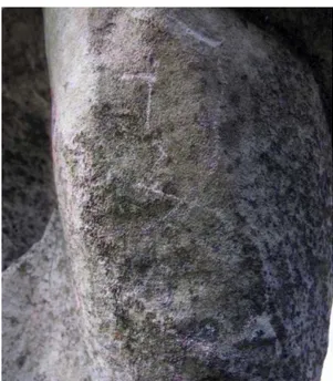 Figura 30- Fotografia de um dos braços da  escultura nº 772 Esc. Identificação da 